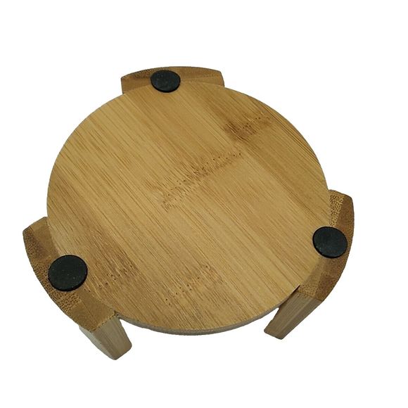 6 Video Game Controller Laser Engraved Bamboo Coasters With Holder - Gamer Cave - Picture 4 of 5